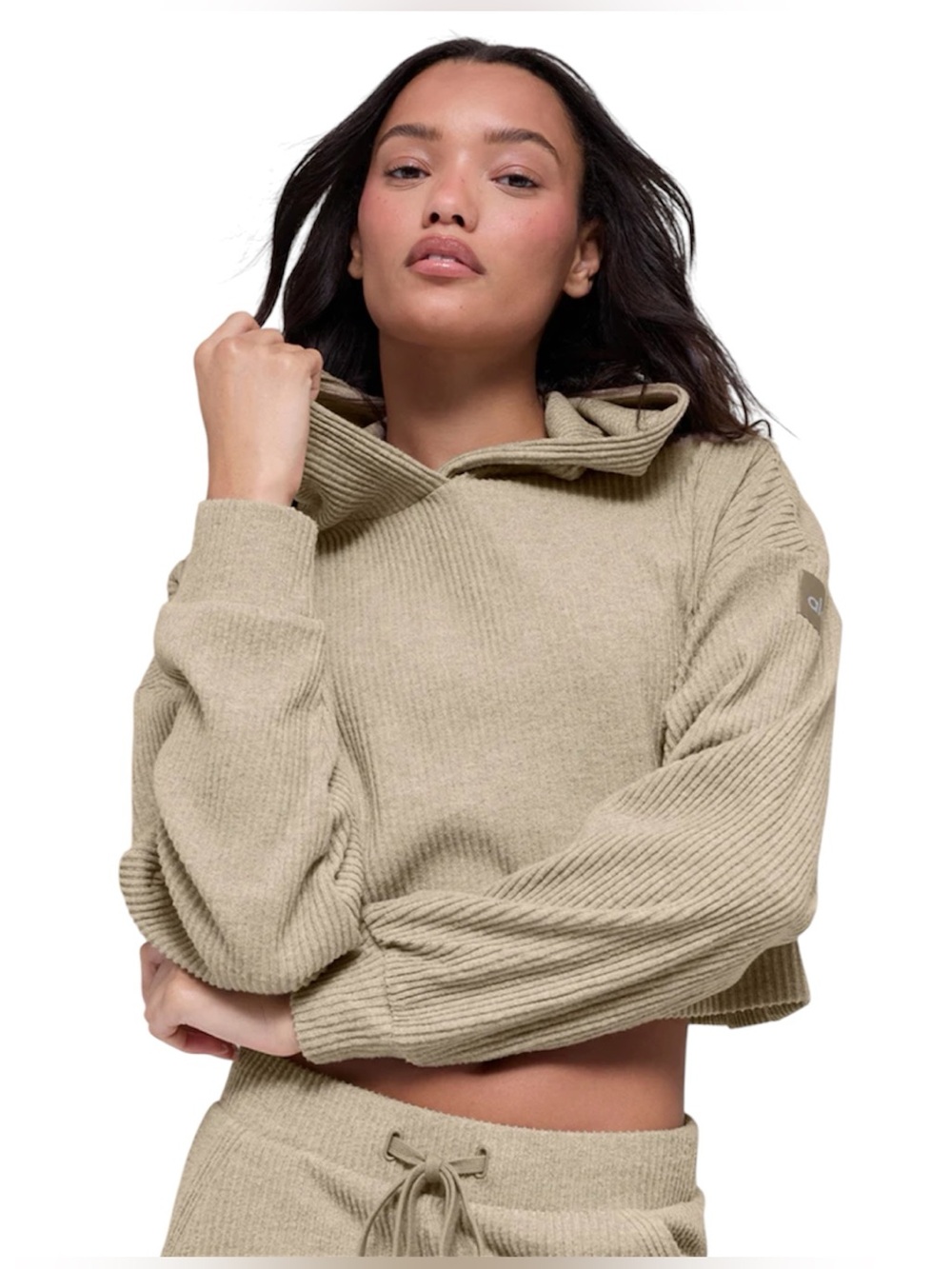 ALO Yoga Muse Hoodie In Gravel Heather